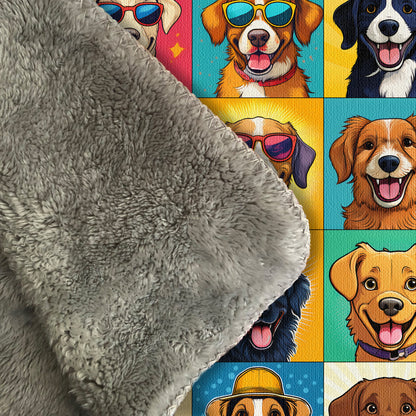 Pawsome Pups Sherpa Blanket